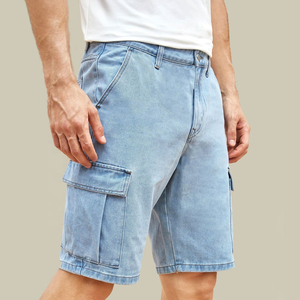New Arrival OEM Summer Distressed Jorts Jeans Shorts With Unique Design High Street Style Shorts High Quality Men Jeans Shorts - Product Image 4