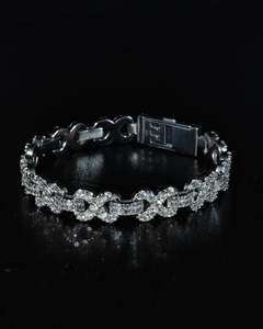 12mm <b>Infinity</b> Link Bracelet 925 Silver VVS1 Lab Grown Diamond Iced Out Hip Hop Jewelry Pass Diamond Factory Wholesaler 12ctw - Product Image 1