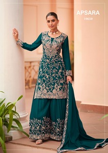 Premium Chinon <b>Suit</b> Palazzo with Dupatta Set for <b>Women</b> Traditional kurta Set For Special Occasion & Wedding Bulk India Export - Product Image 5