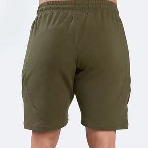 Pantalones Cortos Deportivos Casuales para Hombre, 100% Algodón, con Cordón, para Gimnasio y Running, de Felpa Gris, con Logotipo Personalizado, Ecológicos, al por Mayor - Product Image 6