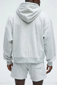 Sweat-shirt à capuche zippé pour homme, personnalisé, en coton de haute qualité, imprimé, style streetwear décontracté, vente en gros - Product Image 6