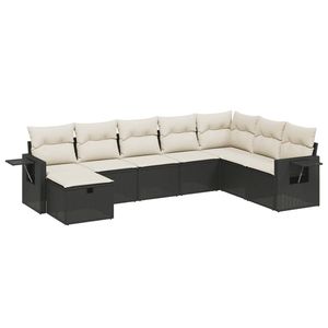 Conjunto de Sofás Grandes para Jardín en Poliratán Negro con Acero con Recubrimiento en Polvo, Producto de Primera Calidad - Product Image 2
