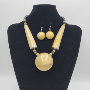 Collar de Cuerno Moderno Hecho a Mano en India, Ecológico y de Primera Calidad, para Mujer, Exportador al por Mayor, Último Diseño, Cadenas de Diamantes y Perlas - Product Image 3