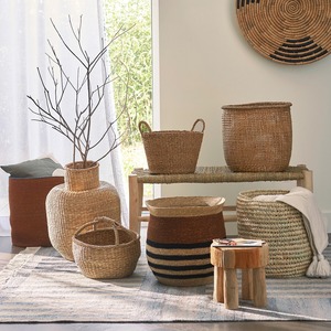 Cesta de paja tejida a mano, cesta de almacenamiento, venta al por mayor, ecológica, hecha en Vietnam - Product Image 2