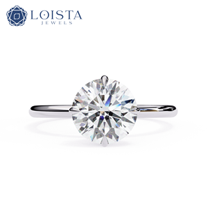 Bague unisexe en or massif 18 carats avec diamant solitaire de laboratoire taille ronde tendance, certifié IGI, idéale pour mariage ou cadeau de fête - Product Image 2