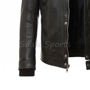 Vestes en cuir pour hommes de haute qualité OEM, prix de gros, nouvelle arrivée 2026, veste en cuir véritable pour hommes - Product Image 4