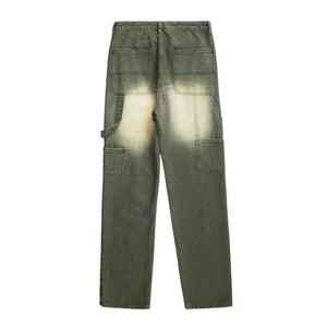 Salopette en jean ample personnalisée, tricotée, taille mi-haute, 100% coton, douce, écologique, imperméable et respirante, pour usage quotidien - Product Image 4