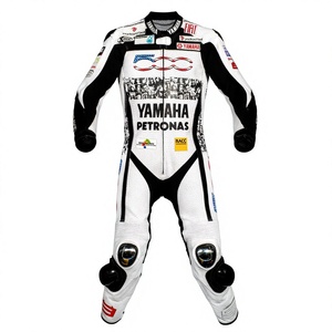 ชุดแข่งรถมอเตอร์ไซค์ Jorge Lorenzo MotoCP รุ่น Ramaha 1 ชิ้น ทำจากหนังวัว/หนังจิงโจ้ สำหรับขับขี่มอเตอร์ไซค์/จั๊มสูท MotoCp/ชุดสำหรับนักขี่มอเตอร์ไซค์ระดับมืออาชีพ - Product Image 1
