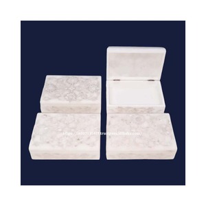 Artículo fabricado a mano, el mejor diseño hecho a mano, caja de incrustaciones de mármol con material de nácar, uso para decoración del hogar y el Hotel - Product Image 4