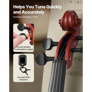 Set Violino 4/4 per Adulti con Custodia Rigida, Resina, Arco, Supporto per Spalla - Extra per Principianti e Studenti - Product Image 3