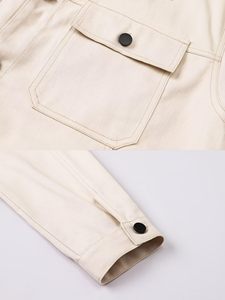 Premium Style <b>Men</b> <b>Denim</b> <b>Jacket</b> Casual Slim Long Sleeve Winter Multi Pocket Fashion Outdoor 100% Cotton <b>Men</b> Classic <b>Denim</b> <b>Jacket</b> - Product Image 4