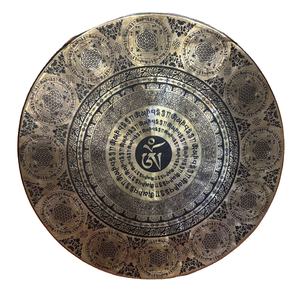 Estilo tradicional nepalí tallado Gong artesanía decorativa de Metal para Yoga meditación curación campana de canto con tema de budismo - Product Image 2