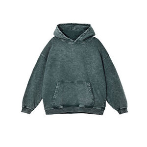 Sudadera con capucha de algodón extragrande personalizada al por mayor para hombre, sudadera con capucha de hombros caídos, precio de fábrica - Product Image 1