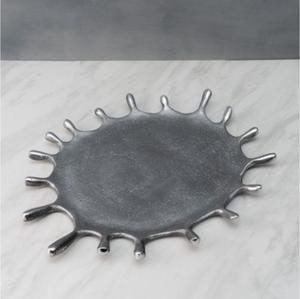 Abstract Design Metal Serving <b>Tray</b> Decorative Round Dish For Residential Use Home Accessories Tableware <b>Trays</b> Centerpiece Items - Product Image 1