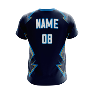 Camiseta de Fútbol con Cuello en V, Nombre del Equipo, Impresión Sublimada, 100% Poliéster, Absorbe la Humedad, Unisex, Adulto, Manga Corta - Product Image 4