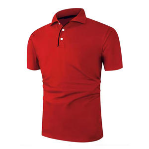 เสื้อโปโลผู้ชายสีน้ำเงิน ผ้าฝ้าย 100% แขนสั้น สีพื้น เรียบง่าย ระบายอากาศได้ดี เป็นมิตรกับสิ่งแวดล้อม ถักทออย่างดี ปรับแต่งได้สำหรับเสื้อเชิ้ต - Product Image 3