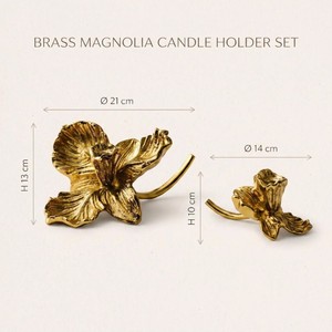 เชิงเทียนทองเหลืองลายกล้วยไม้ ทนทาน ตกแต่งบ้านสำหรับงานแต่งงาน - Product Image 2