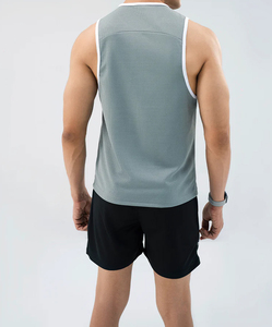 Débardeurs d'été personnalisables avec logo, unisexe, en coton épais 100% (230-250 g/m²), couleur unie, sans manches, pour hommes - Product Image 2