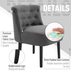 Sedia Girevole per Ospiti d'Hotel con Schienale Medio Imbottito e Trapuntato, Gambe in Legno, Colore Grigio - Product Image 4