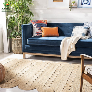 Tapis de couloir tressés à la main, texture naturelle, 100 cm x 400 cm, en jute 100 %, personnalisables pour chambres d'amis et bureaux à domicile - Product Image 3