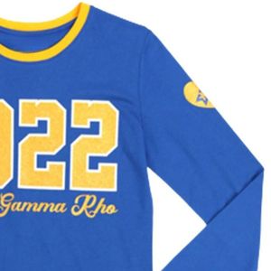 T-shirt à manches longues pour femmes Sigma Gamma Rho, t-shirt graphique personnalisé de la sororité grecque SGRho, t-shirt décontracté à col rond, vêtements de mode universitaires - Product Image 5