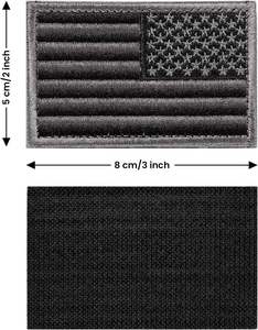 Écussons tactiques écologiques du drapeau américain, brodés, en tissu, emblèmes uniformes pour chapeaux, recto et verso - Product Image 2