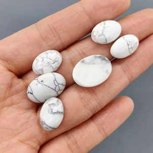 Pierre précieuse cabochon en howlite naturelle en gros, ovale/ronde/en forme de goutte, pour la fabrication de bijoux DIY - Product Image 2