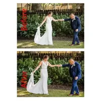 Servicio de retoque de fotos de boda con corrección de color avanzada, ajuste de iluminación y reparación de fondo al mejor precio