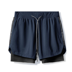 Pantalones Cortos Deportivos de Spandex/Poliéster para Hombre con Logotipo Personalizado, Secado Rápido, Transpirables, Cintura Elástica, para Entrenamiento Atlético, Correr, Ropa Deportiva al por Mayor - Product Image 2