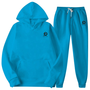Conjunto Deportivo de Invierno para Hombre, Talla Grande, 100% Algodón, Diseño Sólido, Transpirable, de Secado Rápido y Ligero - Product Image 1
