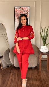 Most Selling Designer Cotton Taj <b>Kurti</b> with Lightweight Fabric for Comfortable Summer Wear and Office Styling Available For Sale - Product Image 4