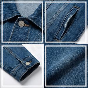 Fabricante de alta calidad OEM personalizado algodón lana Casual Denim invierno Jeans y chaquetas conjuntos para hombres desgaste Jean chaqueta hombres - Product Image 4