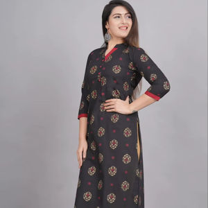 Ensemble Salwar Kameez en pur coton pour femmes, imprimé numérique floral, tenue ethnique traditionnelle indienne, vêtements décontractés pour les festivals - Product Image 1