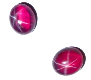 Rubis étoilé transparent ovale 8x10 mm 4,5 carats, cabochon poli créé en laboratoire avec effet étoile à 6 branches pour la fabrication de bijoux - Product Image 5