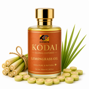 Huile Essentielle de Citronnelle du Tamil Nadu 100% Pure et Naturelle de Qualité Supérieure, Distillée à la Vapeur, pour Aromathérapie et Soin du Visage, par Kodai Global Export - Product Image 1