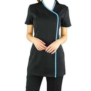 Haute Salon de coiffure élastique médecin soins infirmiers taille travail Logo personnalisé vêtements médical deux pièces femmes gommages uniformes SetsBY BS 2026 - Product Image 1