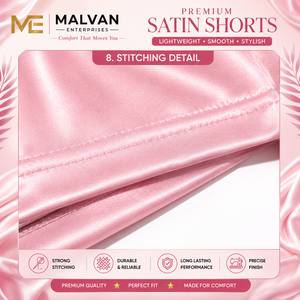 Shorts en satin rose pour homme avec empiècements latéraux blancs, cordon de serrage, taille élastique, décontracté, respirant, séchage rapide, personnalisable, pour le sport, la gym et l'extérieur - Product Image 3