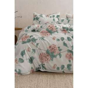 Juego de sábanas de algodón de calidad con estilo, 3 uds., estampado Floral sólido, estilo clásico, cómodo e ideal para regalar - Product Image 3