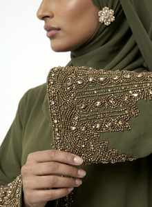 2026 Dubai Flawless Abaya Handmade Floor Length Long Sleeve Soft Breathable Fabric Loose Fit Casual Party Wear - Product Image 4