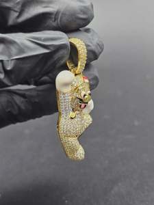 Colgante de Plata 925 con Diamante Moissanite VVS, Personajes de Dibujos Animados, Joyería Fina, Colgante Personalizado de Hip Hop, Joyería de Moda para Raperos - Product Image 6