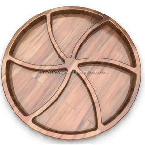 Plateau de service en bois rond économiser l'utilisation dans les hôtels et la maison et la fête - Product Image 1