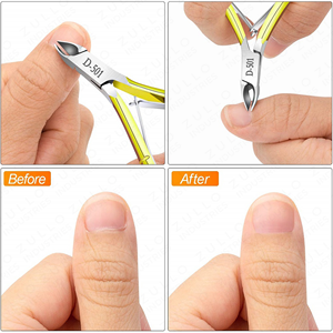 Heavy Duty Stainless Steel Ingrown Toenail Cutter Half Jaw Cuticle Nipper Professional Pedicure <b>Nail</b> <b>Tool</b> OEM - Product Image 6