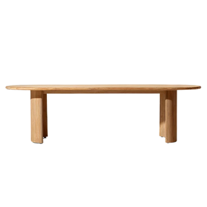 Table de salle à manger d'extérieur moderne en teck massif, résistante à l'eau et aux UV, table rectangulaire pour villa, hôtel, complexe hôtelier, cour, jardin - Product Image 1