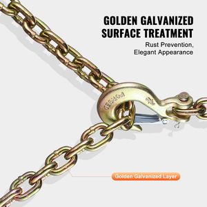 Catena di traino G80 per trasporto, 3/8" x 2.9FT, con moschettone a forcella, 7100 libbre SWL, per impieghi gravosi nel settore forestale, confezione da 2 - Product Image 6