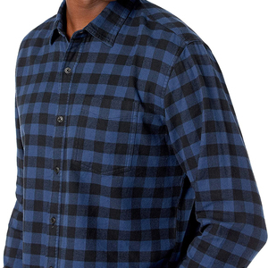 Chemise en flanelle 100 % coton de haute qualité pour homme, nouveau design, manches longues, à carreaux, teinte en fil, respirante, automne - Product Image 4