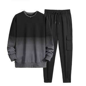 Conjunto Deportivo Ligero Premium para Hombre, de Algodón Sólido, Informal, de Invierno, Manga Larga, Transpirable, de Secado Rápido, Diseño 2 en 1 - Product Image 1