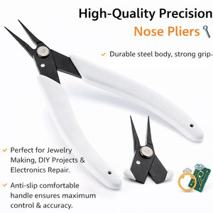 Pince à bec plat professionnelle pour bijoutiers, outil en acier inoxydable à pointe fine pour la réparation de bijoux et la fabrication artisanale - Product Image 2