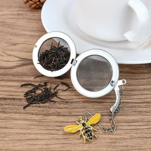 2.1 Inch Stainless Steel Mesh <b>Tea</b> <b>Infuser</b> with Honey Bee Pendant <b>Tea</b> Ball Strainer Diffuser <b>Tea</b> Steeper for Effective Filtering - Product Image 3