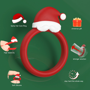 S-HANDE 2026 Nouveauté Cadeaux de Noël Bien-être Anneau pénien en silicone sûr <span class=keywords><strong>pour</strong></span> le corps en forme de bonnet de Père Noël Jouets sexuels <span class=keywords><strong>pour</strong></span> hommes Éjaculation retardée - Product Image 2