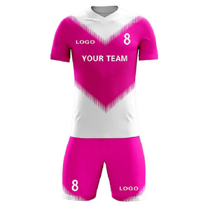 Ensemble de maillots de football unisexe, col en V, manches courtes, bleu et blanc, imprimé géométrique en forme de V, polyester respirant, vêtements d'équipe pour adultes - Product Image 6